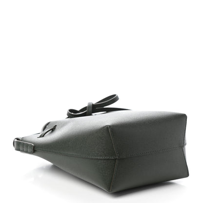 Mansur Gavriel Saffiano Mini Mini Bucket Bag Dark Green 4 of 9