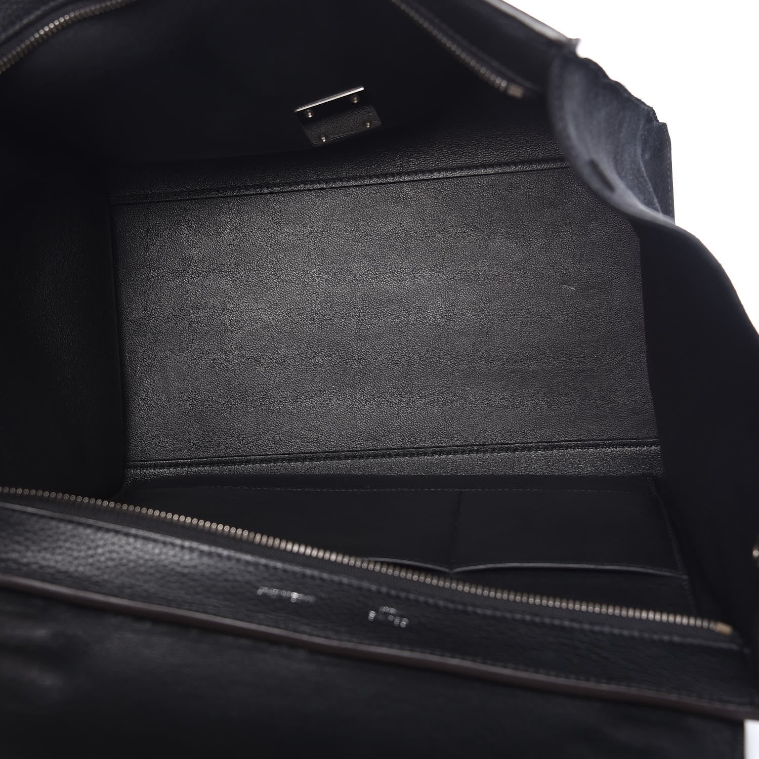 Celine Drummed Calfskin Suede Small Trapeze Black 5 of 13