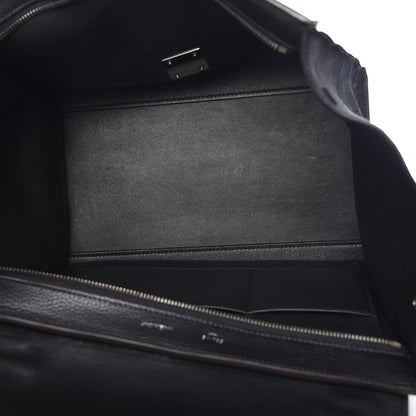 Celine Drummed Calfskin Suede Small Trapeze Black 5 of 13