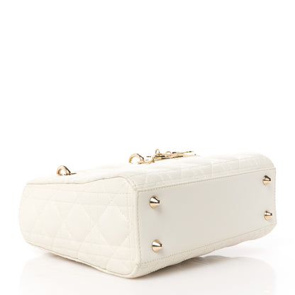 Christian Dior Lambskin Cannage Small My ABCDior Lady Dior White 4 of 11