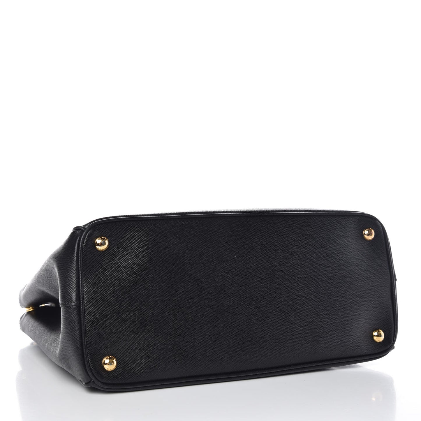 Saffiano Medium Galleria Double Zip Tote Black