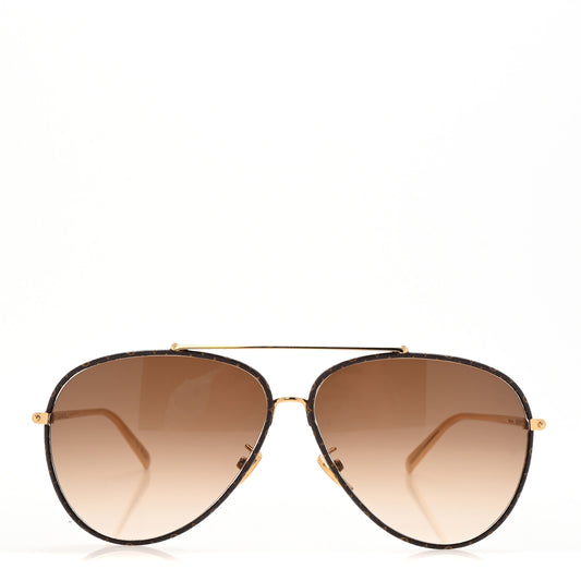 Metal Monogram LV First Pilot Sunglasses Z1712U Gold Brown