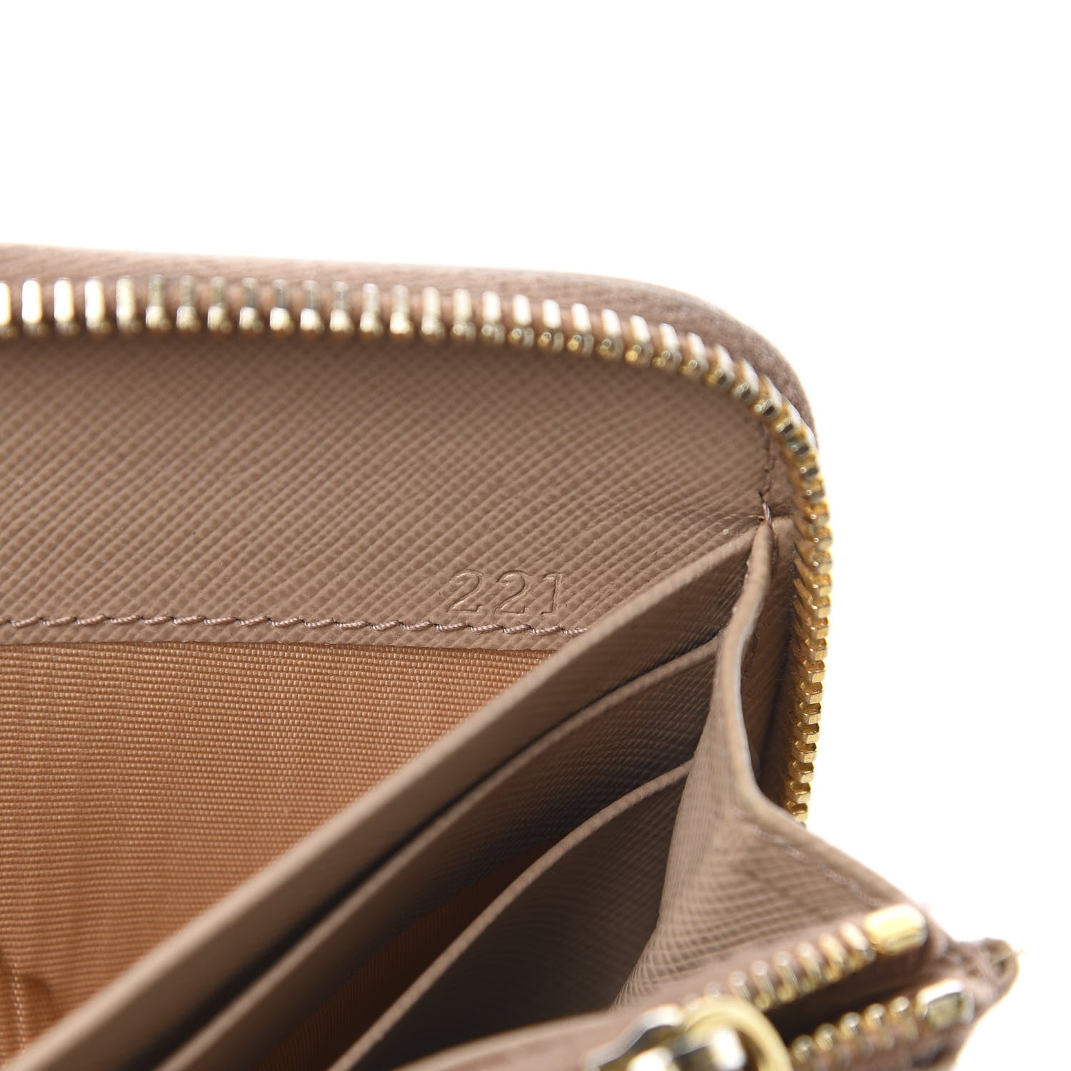 Prada Saffiano Metal Zip Around Wallet Cammeo 7 of 8