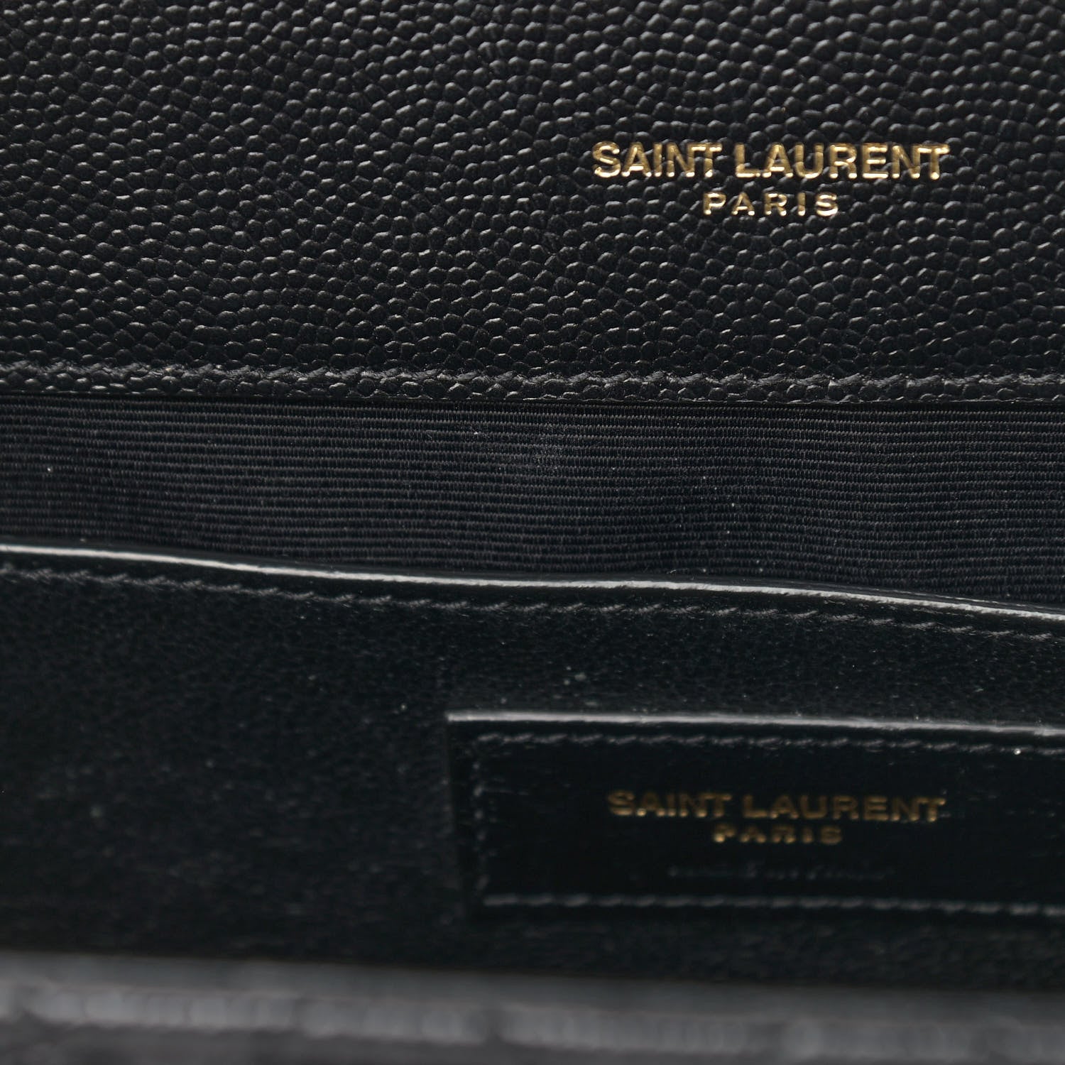 Saint Laurent Grain De Poudre Textured Mixed Matelasse Triquilt Medium Monogram Satchel Black 11 of 11