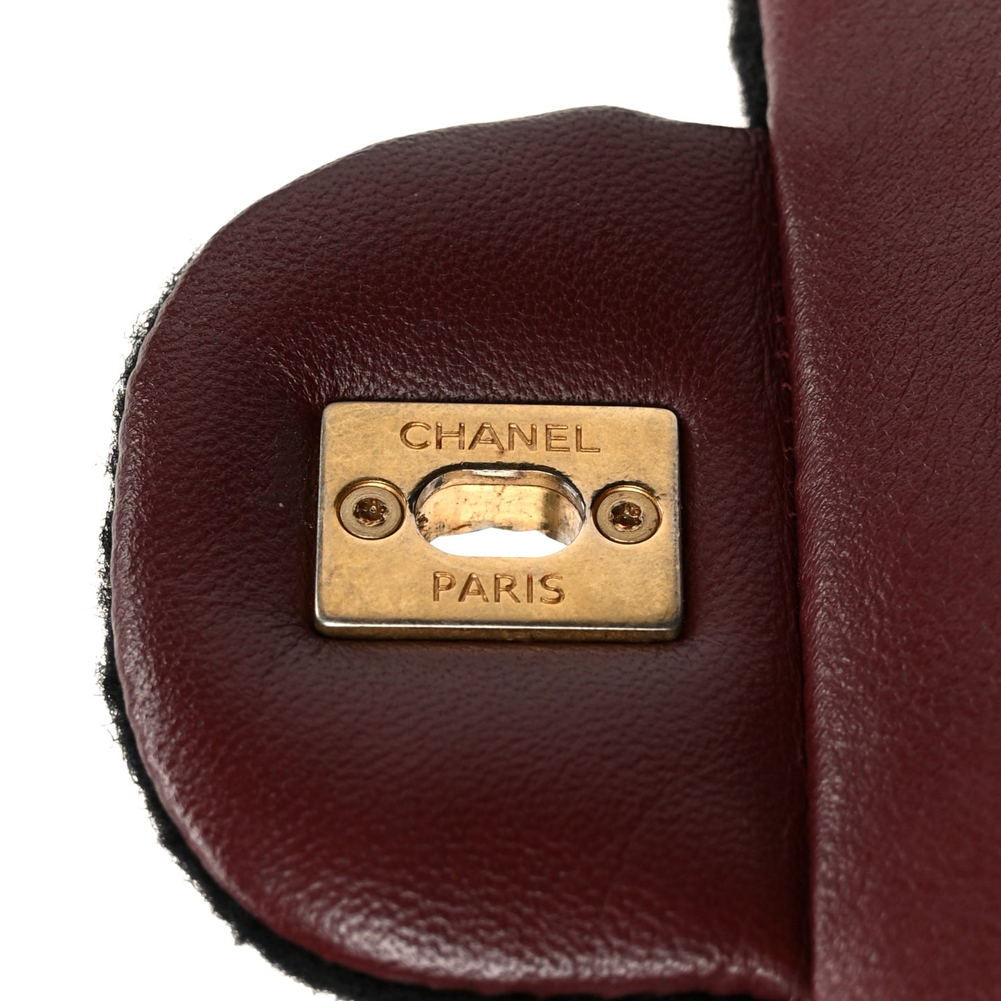 Felt Quilted Paris-Hamburg Charms Mini Rectangular Flap Black