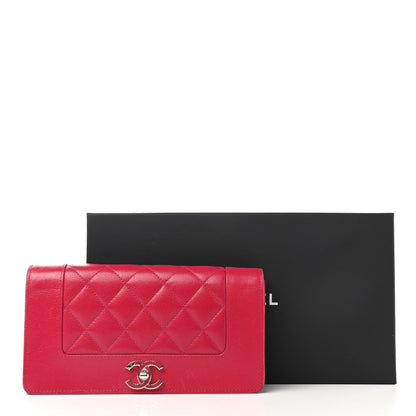 Chanel Sheepskin Quilted Mademoiselle Vintage Flap Wallet Dark Pink 14 of 14