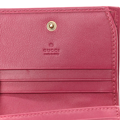 Gucci Velvet Matelasse Pearl Love Embroidered GG Marmont Card Case Wallet Light Raspberry Rose 6 of 9