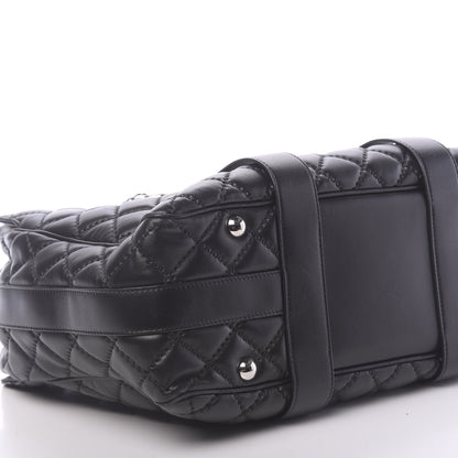 Chanel Lambskin Quilted Large Easy Carry Shopping Tote Black 10 of 12
