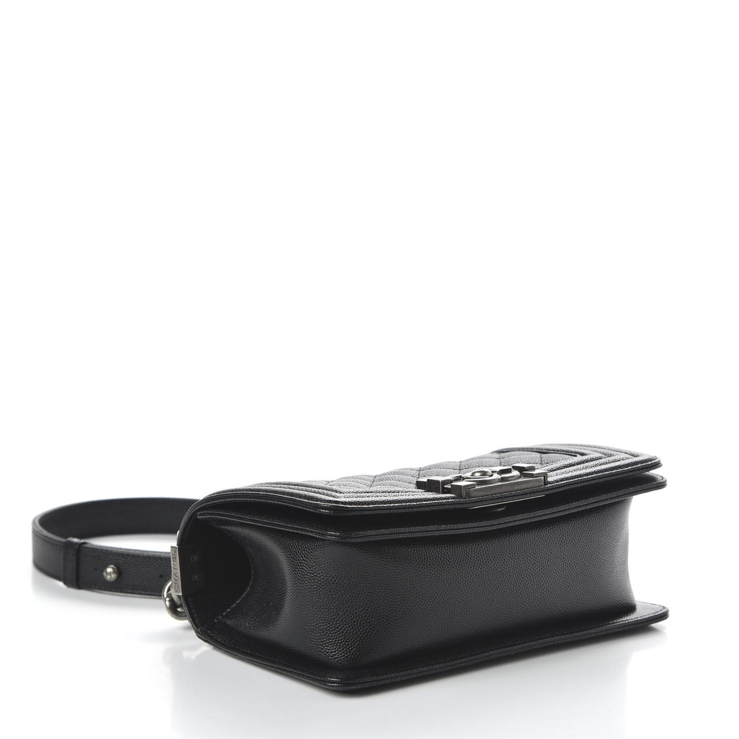 Caviar Quilted Small Boy Flap Black