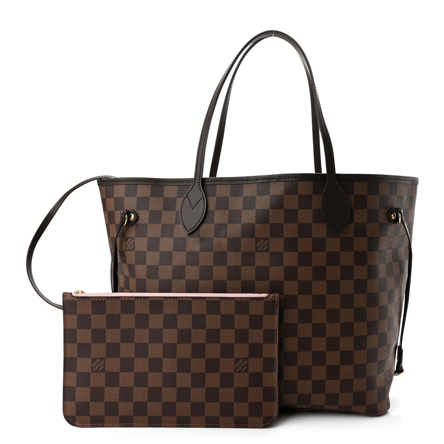 Damier Ebene Neo Neverfull MM Rose Ballerine