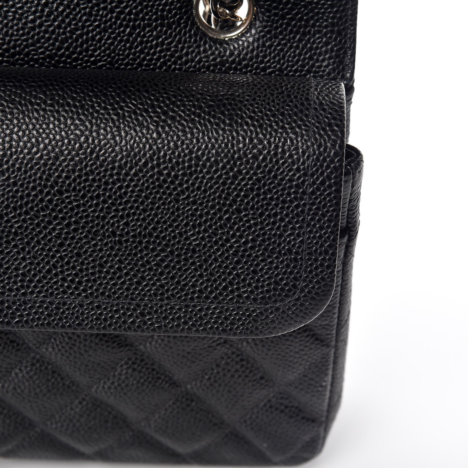 Chanel Caviar Quilted Medium Double Flap Black 11 of 13