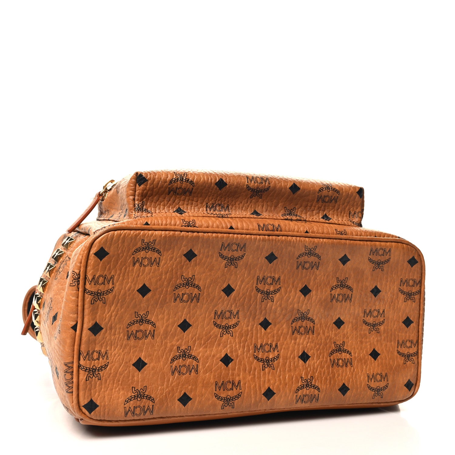MCM Visetos Medium Side Studs Stark Backpack Cognac 4 of 14