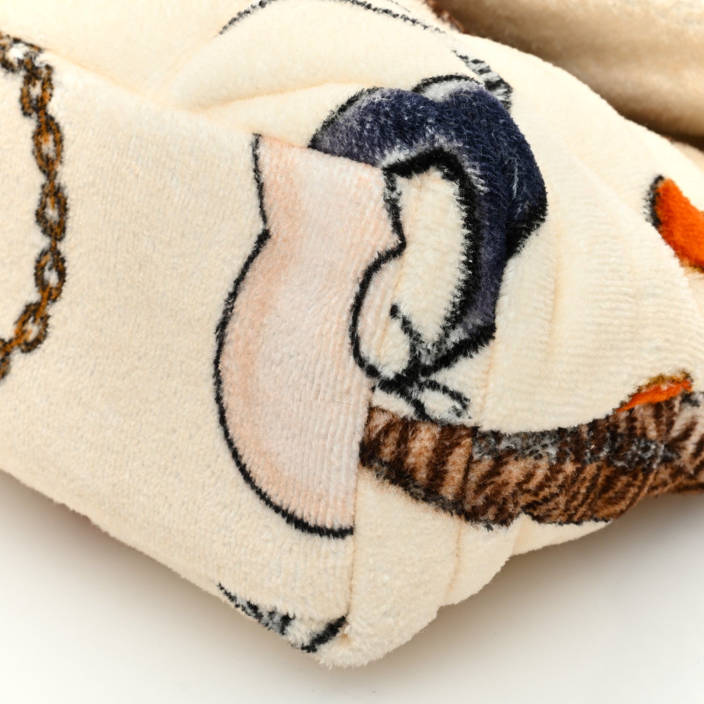 Terrycloth Summer Print Quilted Small Loulou Puffer Monogram Chain Satchel Multicolor White