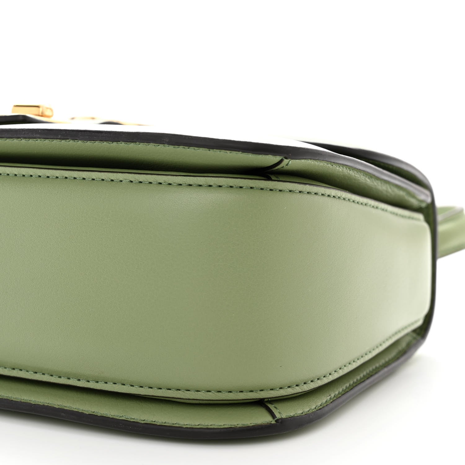 Gucci Roxy Calfskin Small Blondie Top Handle Shoulder Flap Bag Salamander Green 10 of 10