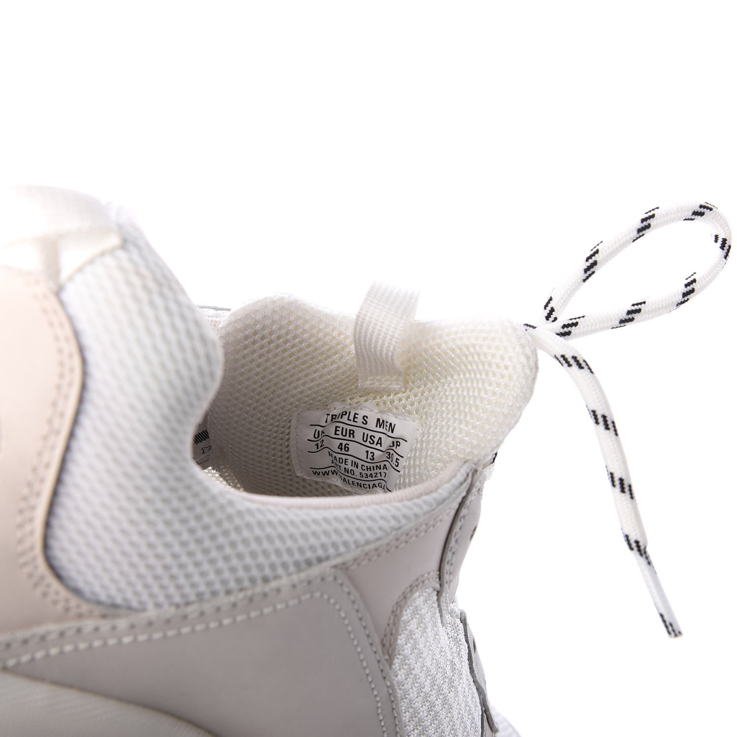 Balenciaga Fabric Mesh Mens Triple S Sneakers 46 White 9 of 9