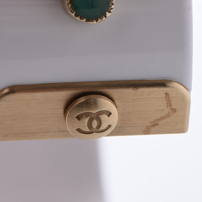 Chanel Resin Gripoix CC Cuff White 8 of 8