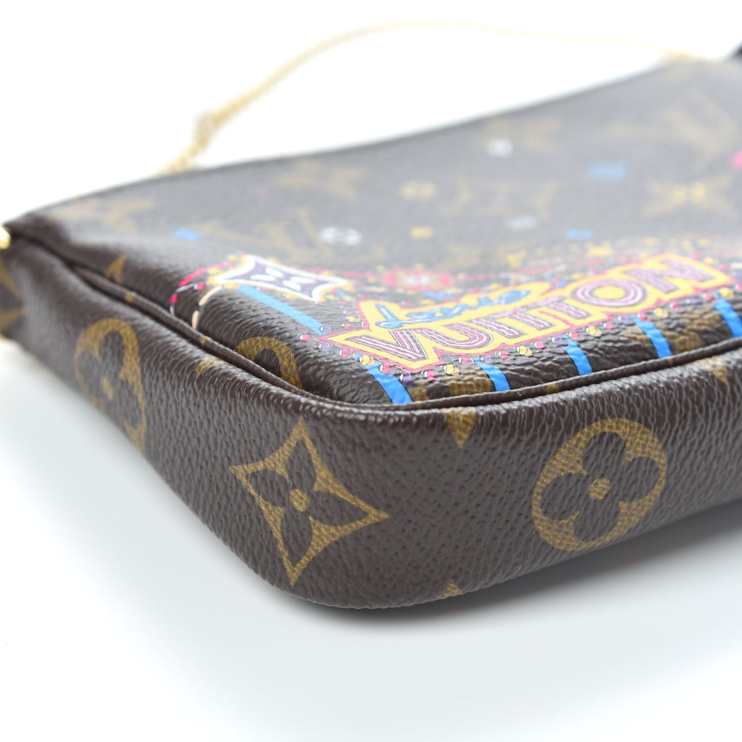 Monogram 2020 Christmas Animation Roller Coaster Mini Pochette Accessories Pivoine