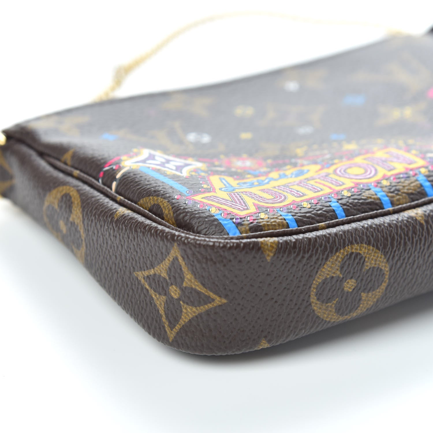 Louis Vuitton Monogram 2020 Christmas Animation Roller Coaster Mini Pochette Accessories Pivoine 8 of 10