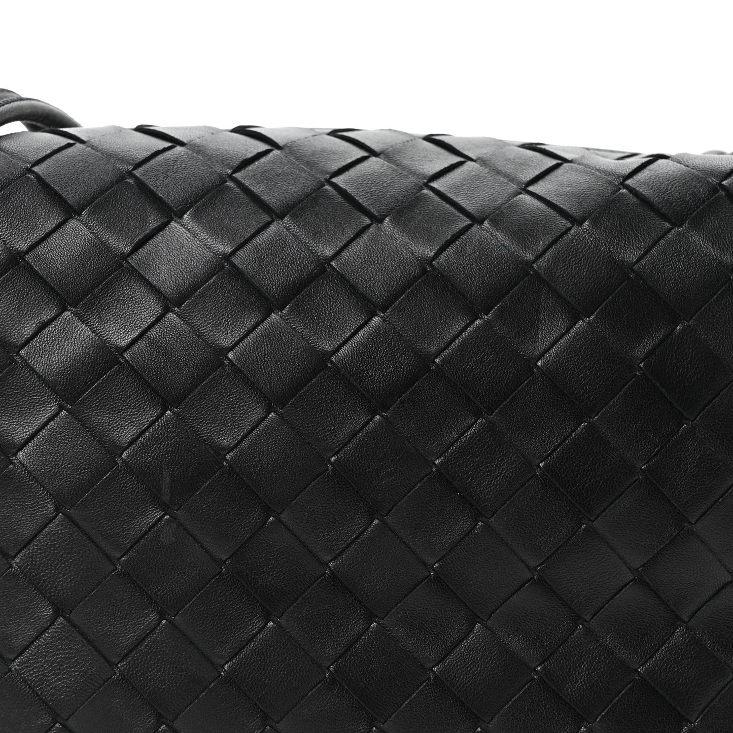 Nappa Intrecciato Small Loop Camera Bag Black