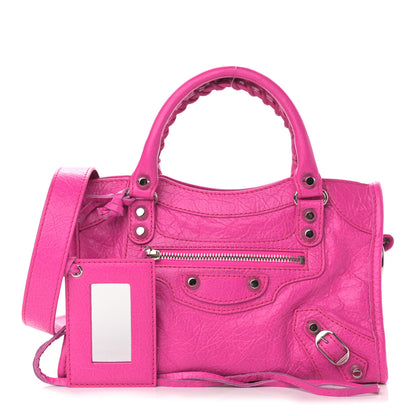 Balenciaga Agneau Classic Silver Hardware Mini City Fuchsia 1 of 11