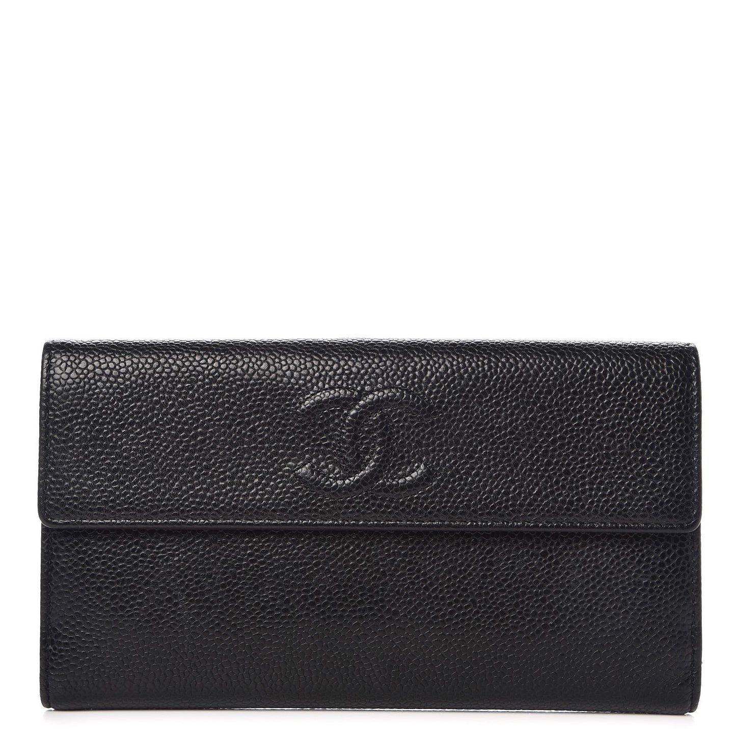Caviar Timeless CC Flap Wallet Black