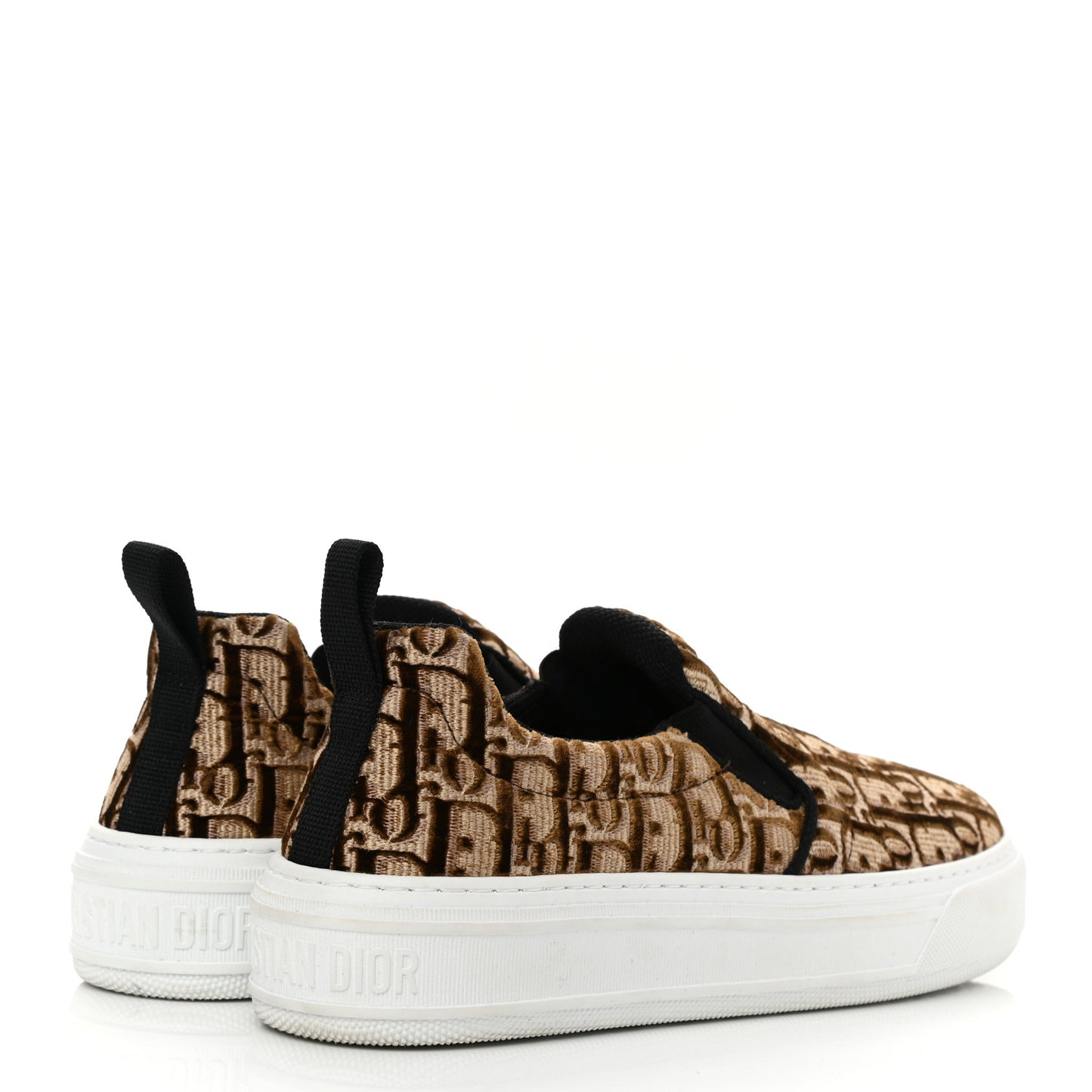Velvet Oblique Womens Solar Slip On Sneakers 38 Bronze