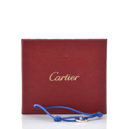 Cartier 18K White Gold Diamond LOVE Adjustable Cord Bracelet Royal Blue 6 of 6