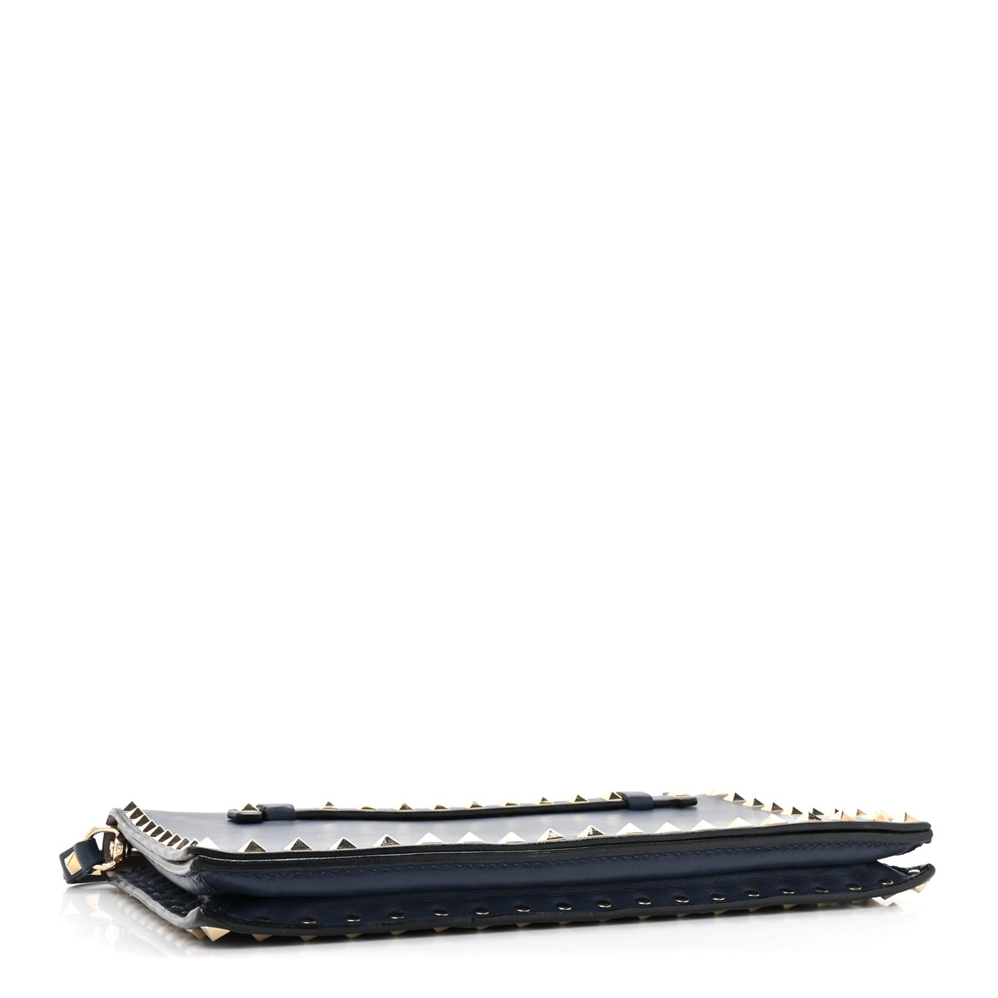 Nappa Rockstud Wristlet Clutch Indigo