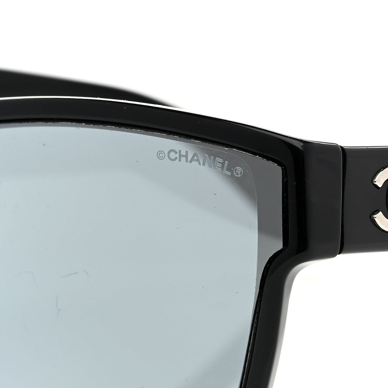 Chanel Acetate Polarized Square CC Sunglasses 5380 Black 5 of 8