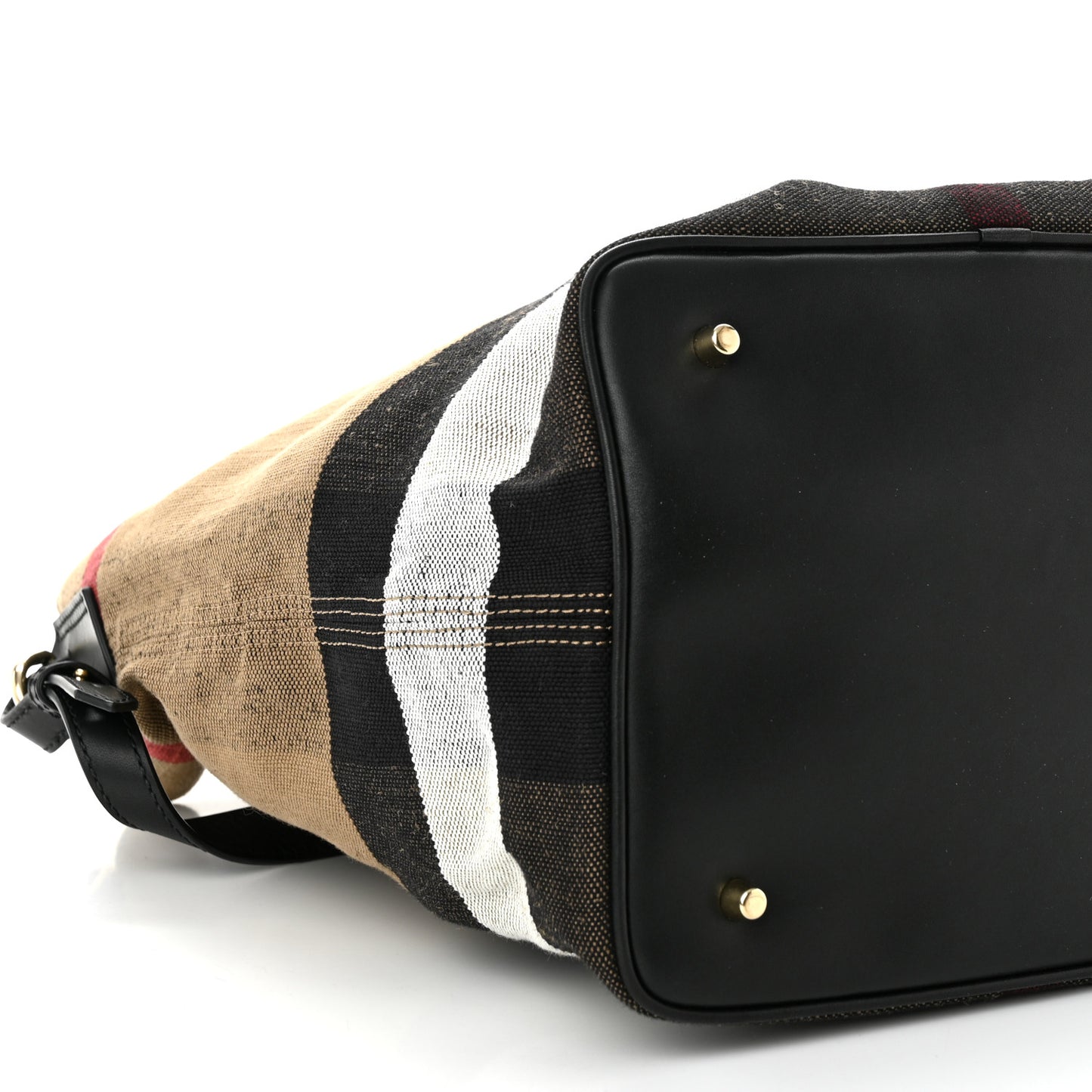 Canvas Mega Check Medium Ashby Hobo Black