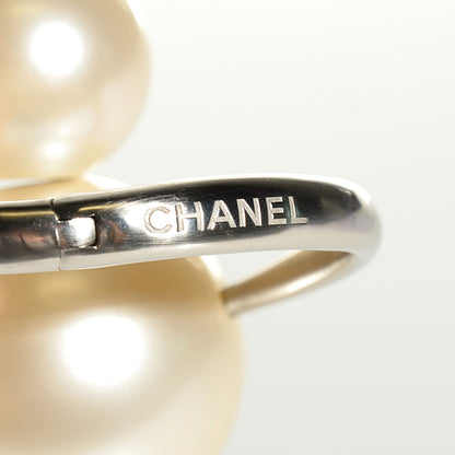 Chanel Double Pearl Cuff Silver 4 of 5