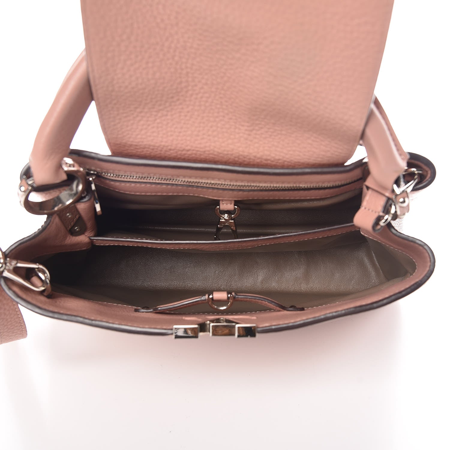 Louis Vuitton Taurillon Capucines PM Magnolia 5 of 14