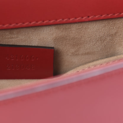 Gucci Calfskin Mini Sylvie Chain Shoulder Bag Hibiscus Red 7 of 12