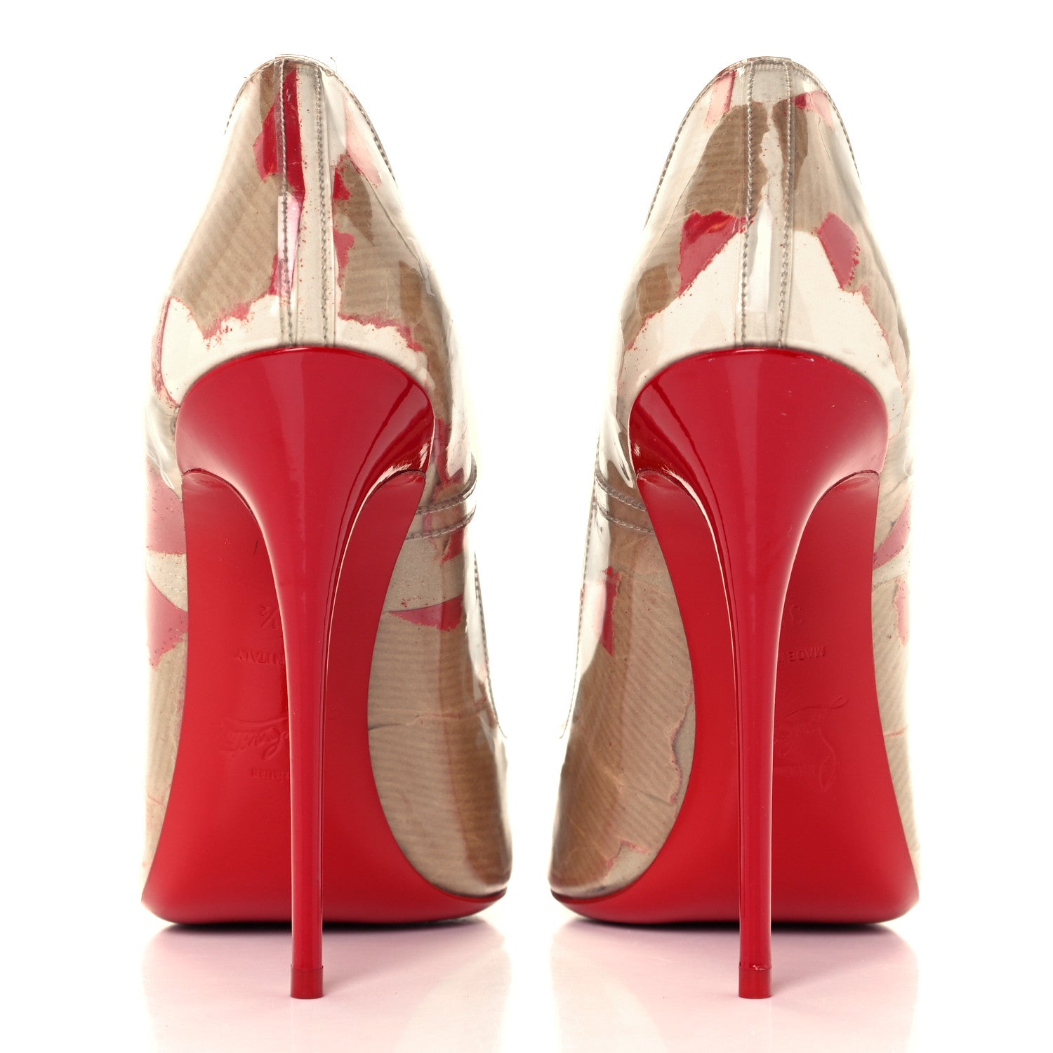Christian Louboutin PVC Loubi Print So Kate 120 Pumps 38.5 Kraft 6 of 10