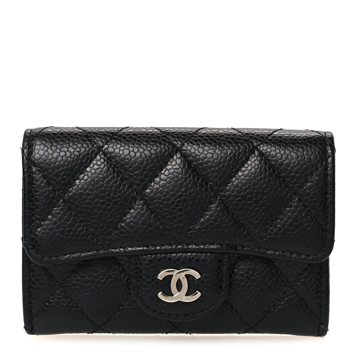 Chanel Caviar Quilted Flap Card Holder Black 1 of 12