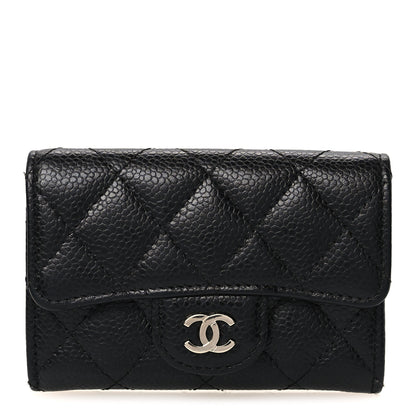 Chanel Caviar Quilted Flap Card Holder Black 1 of 12