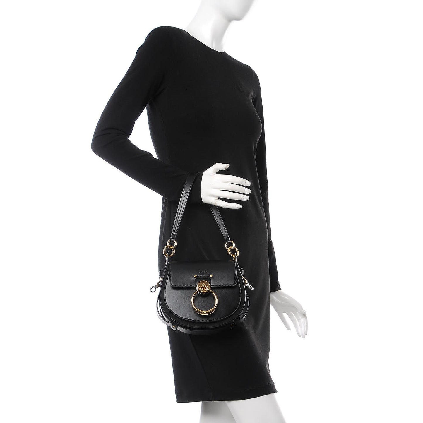 Calfskin Small Tess Bag Black