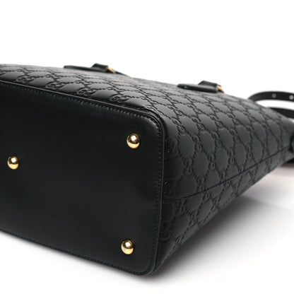 Gucci Guccissima Linea A Foldover Tote Black 9 of 9
