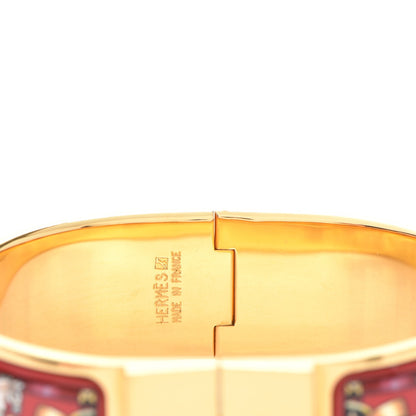 Hermes Enamel Printed Clic Clac Horse Wide Bracelet GM 4 of 5