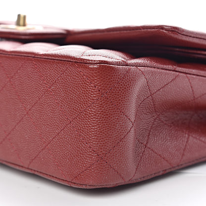 Chanel Iridescent Caviar Quilted Medium Double Flap Burgundy 9 of 9