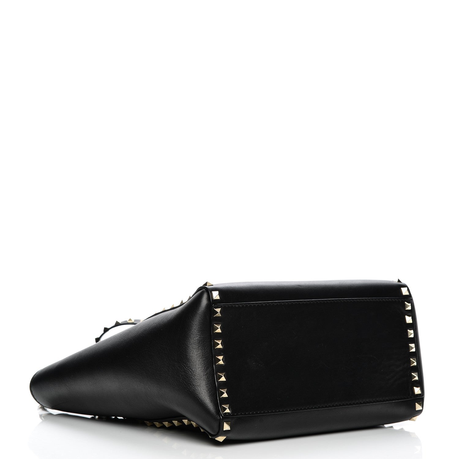 Valentino Garavani Vitello Rockstud Double Handle Tote Black 4 of 7