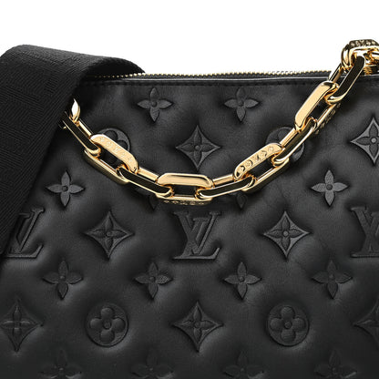 Louis Vuitton Lambskin Embossed Monogram Coussin PM Black 7 of 9