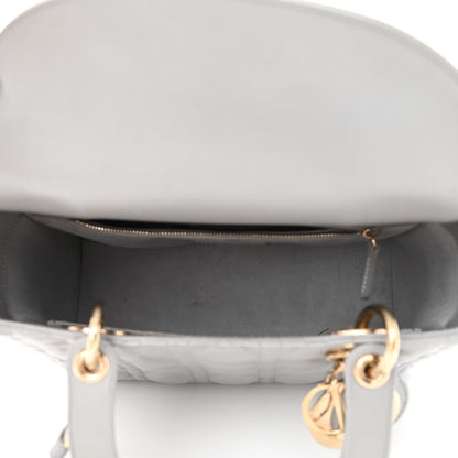 Christian Dior Lambskin Cannage Medium Lady Dior Grey 4 of 11