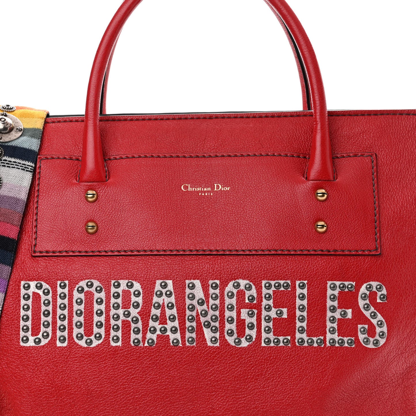 Goatskin DIORANGELES Tote Red