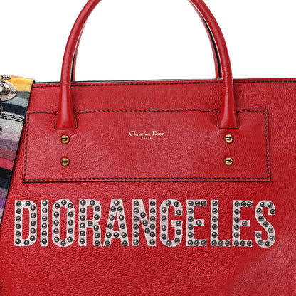 Christian Dior Goatskin DIORANGELES Tote Red 8 of 13