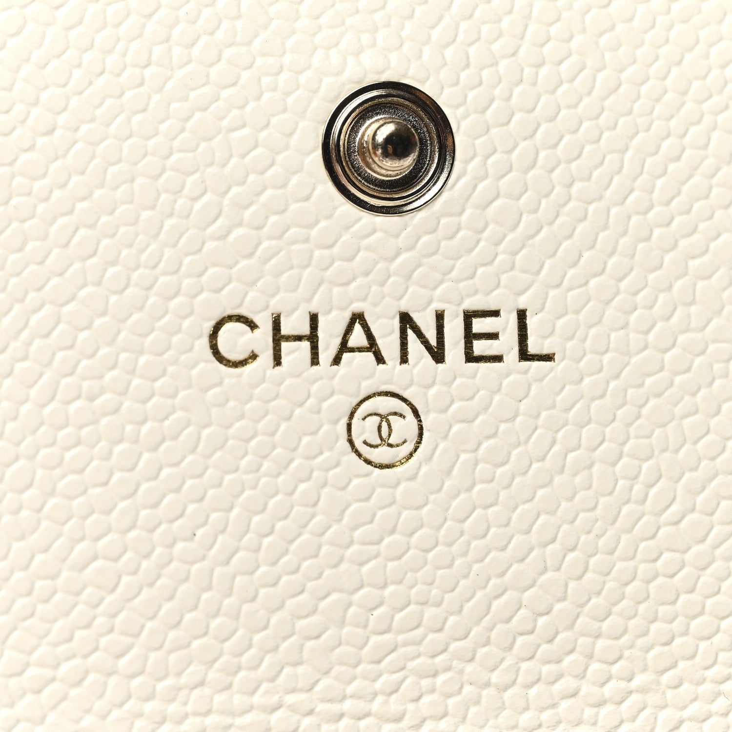 Chanel Caviar Quilted Chain CC Flap Card Holder White 6 of 9