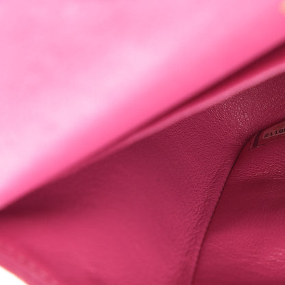 Chanel Lambskin Chevron Quilted Medium Double Flap Pink 8 of 13