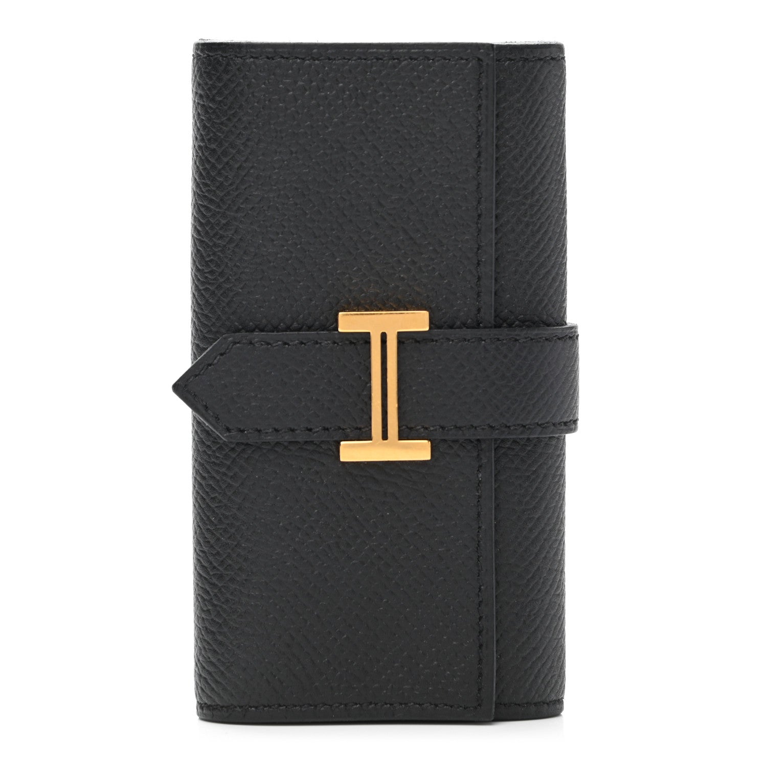 Hermes Epsom Bearn Multicles 4 Key Holder Black 1 of 6