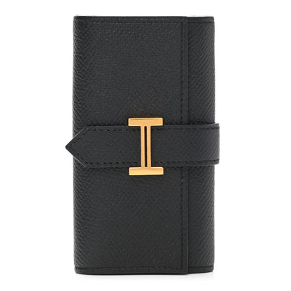 Hermes Epsom Bearn Multicles 4 Key Holder Black 1 of 6