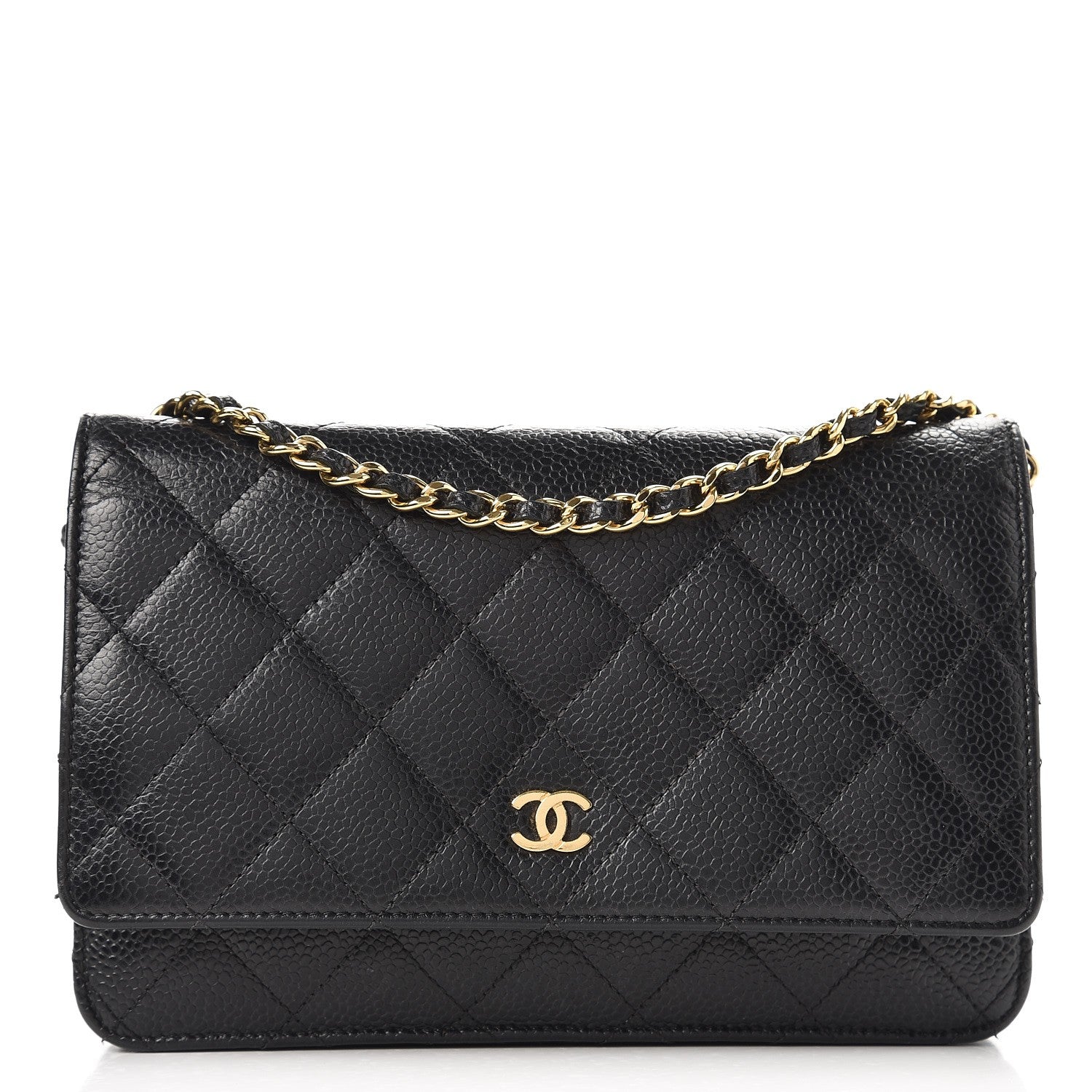 Chanel Caviar Quilted Wallet On Chain WOC Black 1 of 12